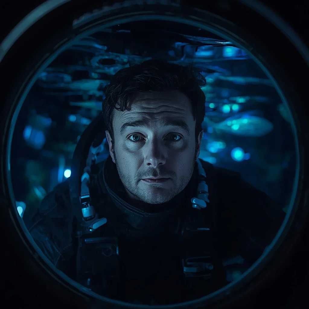 A Man’s Quiet Determination as a Deep Sea Explorer in a Submersible | Prompt seen bengali style