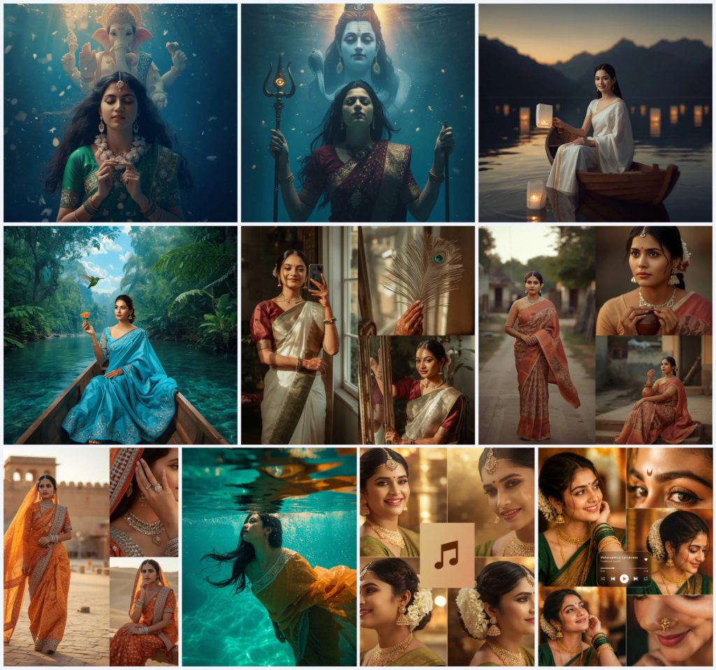 Best 10 Modern Saree AI Image Prompts for Elegant Contemporary Fashion Photography