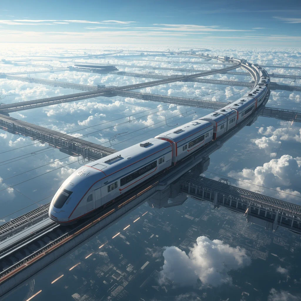 Hyper Advanced Sky Rail Civilization With Multi Layer Aerial Transit Megastructure Network | Futuristic Transportation Civilization