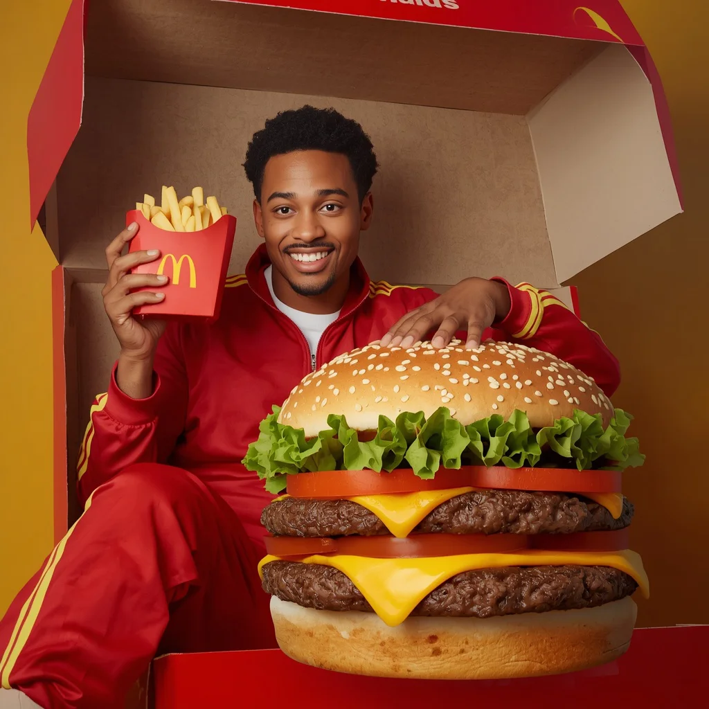 McDonald’s Burger Box Adventure with Classic Fast Food Delights | AI Image Prompt