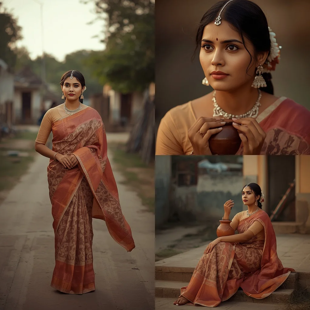 Odisha Handloom Elegance: Traditional Weave, Rustic Village | Odisha Handloom Elegance
