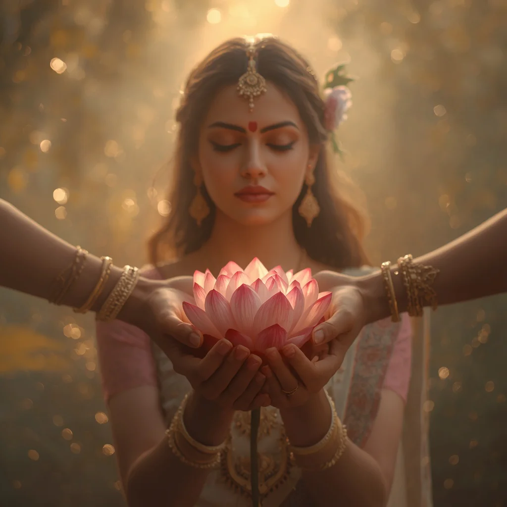 Radha Embracing Divine