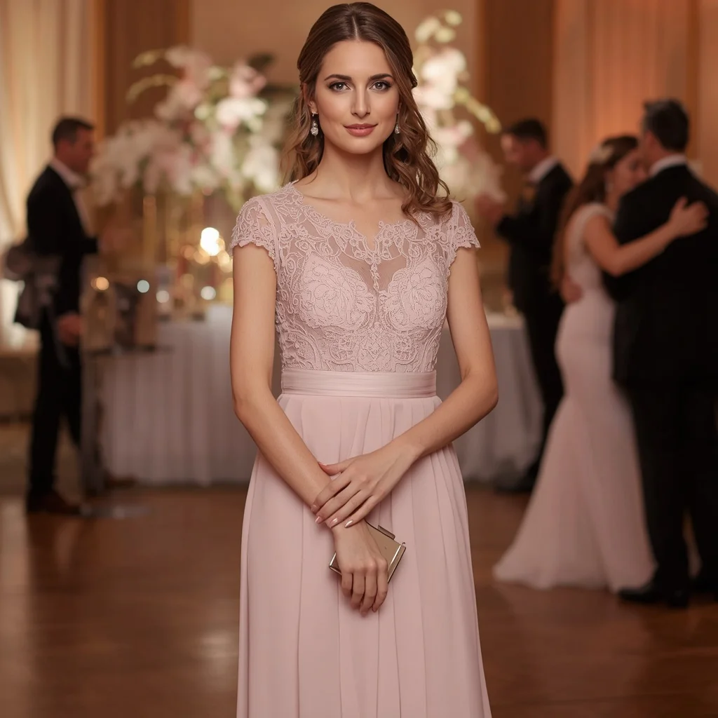 Sophisticated Blush Pink Cocktail Dress for a Wedding Reception | Trending gemini prompt instagram