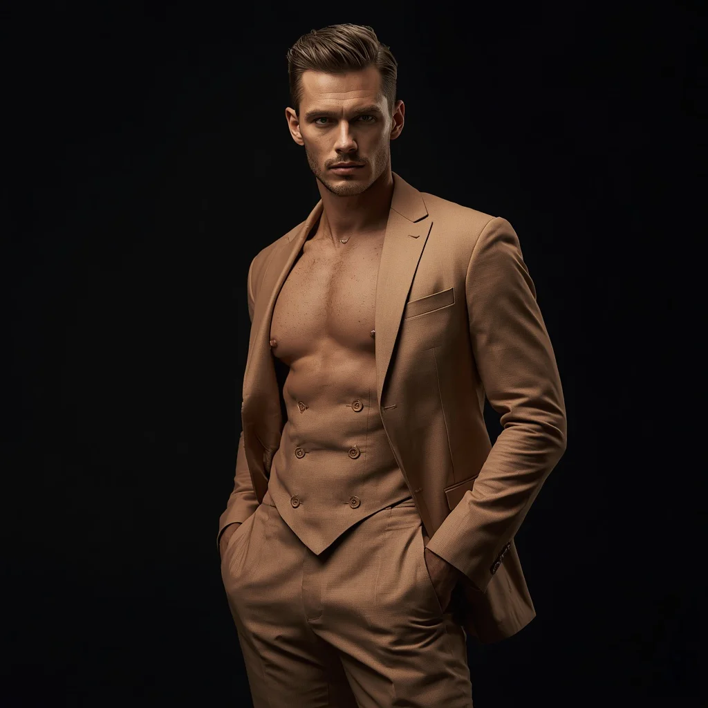 Sophisticated Modern Man in Clean Sandstone Suit Separates | Stylish Modern Man