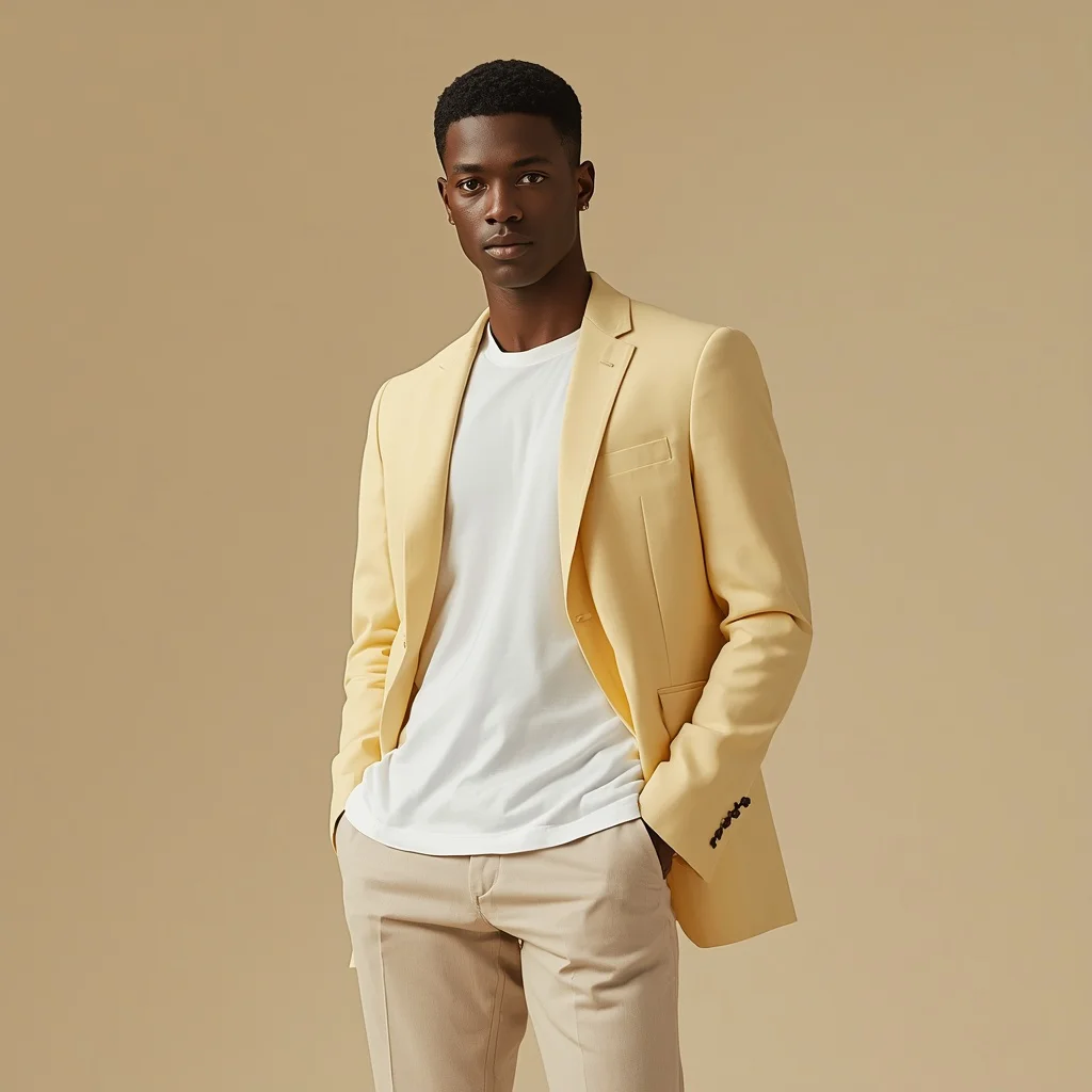 Stylish Male Influencer in Soft Butter Yellow Blazer | Fashionable Male Influencer