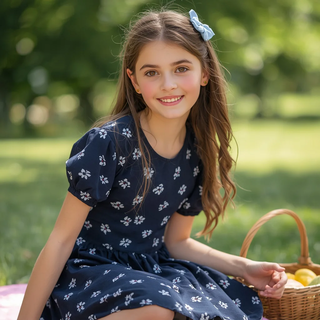 Sweet Western Girl: A Floral Print Skater Dress for a Picnic | ChatGPT prompt in english