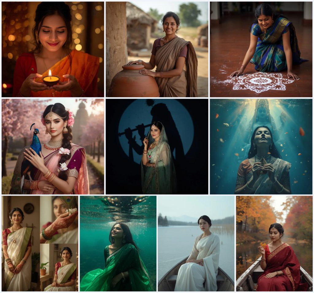 Top 10 Luxury Saree AI Image Prompts for Royal Indian Bridal Fashion Photography | Chat GPT prompt for look