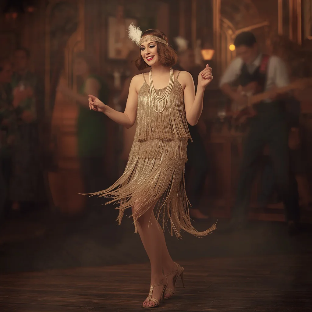 Vintage Flapper Inspired Roaring Twenties Party Dress | Indian Traditional Prompt